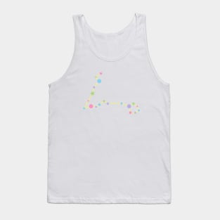 Pisces Zodiac Constellation in Rainbow Pastels Tank Top